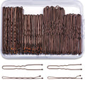 200 Pcs Bobby Pins U Shaped Hair Pins Kit for Women, Brown - color: Brown