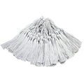 100Pcs 5 Inch Silky Bookmark Tassels for Jewelry, Souvenir(Silver) - color: Silver