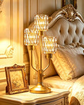 Lightdot Mid Century Modern Table Lamp Glod Glass Dimmable 3 Bulbs Included - color: 19-Gold-Amber-Cylinder