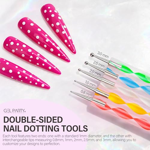 38 Pcs Nail Art Brush Kit - All-in-One Nail Design Tools Set with Detail Brushes, Dual-Ended Dotting Pens, Silicone Brushes, Tweezers, Striping Tape & Palette for DIY Manicure