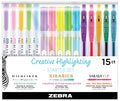 Zebra Pen Highligher Set, MILDLINER, KIRARICH & SARASA Clip, Assorted, 15Pk - style: Journaling and Creative Notetaking Set