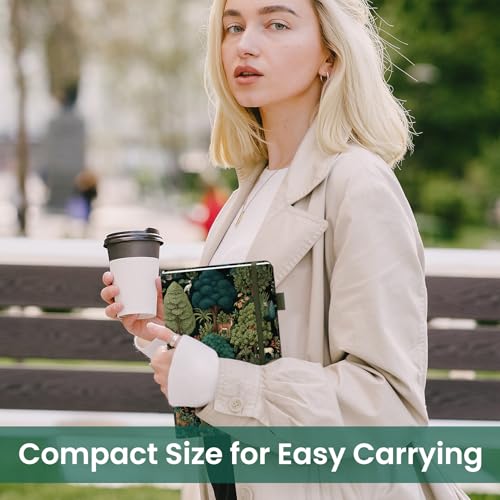 Taja Pretty Lined Journal for Women, Aesthetic Hardcover Leather Journal - color: P-Enchanted Grove, style: A-Lined