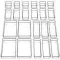 SMARTAKE 22 PCS Drawer Organizer, 4-Size Desk Bathroom Drawer Organizer - size: Large