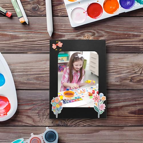 30Pcs 4x6Inch Black Paper Photo Frames with String & Clips - color: Black, size: 4x6inch
