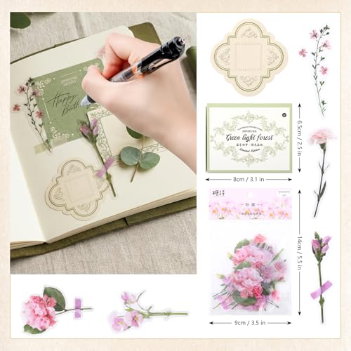 160 Pcs Vintage Scrapbook Supplies Kit, Including 120 Sheets Scrapbook Paper Pad 40 Decorative Flower Stickers, Junk Journal Accessories Scrap Book Crafting for Mixed Media Collage Card Making - color: Decorative Paper