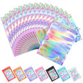 Funfery 100pcs Mylar Holographic Bags-Resealable Zipper&Clear Window - color: Holographic, size: 2.4 x 3.9 Inch