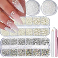 Flatback Nail Pearls Rhinestones for Nail Art DIY Nail Charms - color: Colorful-01
