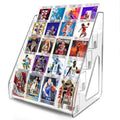 5 Tier Acrylic Card Display Stand，Baseball Basketball Trading Card Display Stand for PSA/ BGS /SGC Slabs, Snap-On Assembly