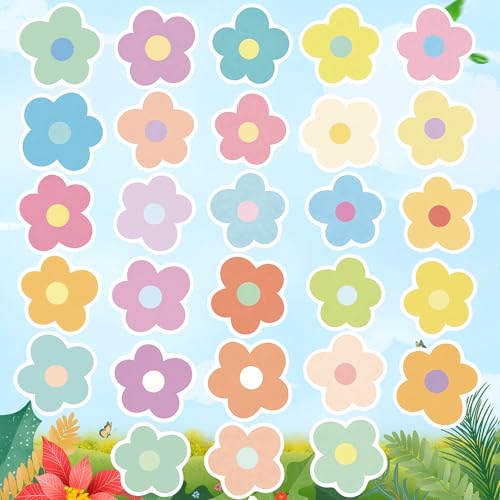 56 Pcs Cute Flower Stickers, Colorful Macaron Floral Vinyl Decals, Waterproof Aesthetic Flower Stickers for Adults Women Girls Water Bottle Laptop Scrapbook Phone Decor Party Supplies Gifts - color: Floral
