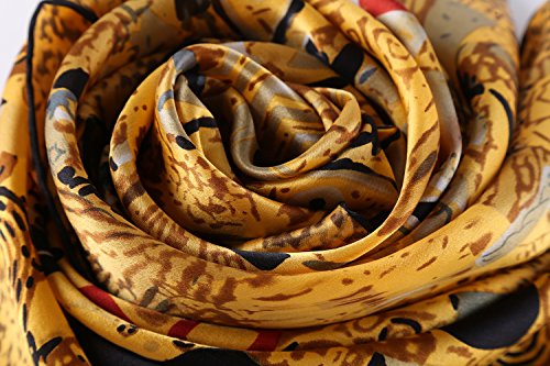 JWSilk Long Charmeuse Silk Scarf Classic Art Print - color: Portrait By Klimt
