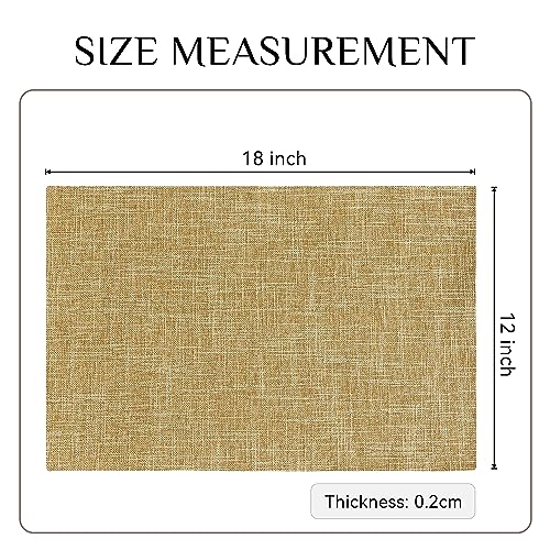 Softalker Faux Linen Cloth Placemats Set of 8-12 x 18 Inch, Khaki - color: Khaki, size: 8pc