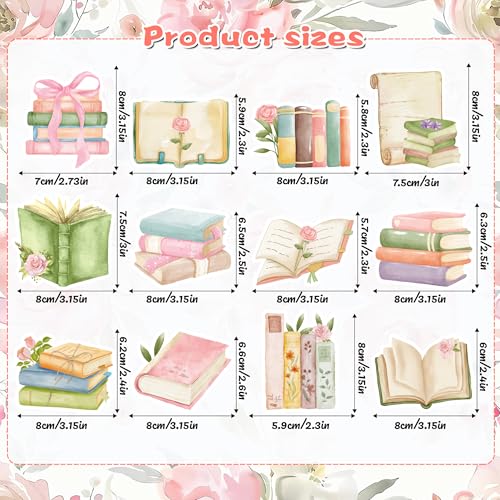 12 Pads Book Lover Sticky Notes Set - 240 Sheets 3x3 Inch Book Club Themed Self Adhesive Memo Pads, Cute Writing Sticky Notepads for Office Meeting Note Taking School Gift Decor