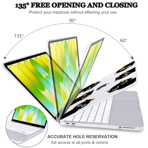 Cute Black Cat Clear Case for 2026 MacBook Neo 13 inch A18 Pro A3404 - color: Funny Cat
