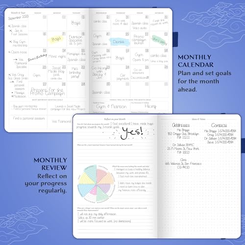 Legend Planner Undated, Weekly & Daily Goal Journal, A5 Royal Blue - color: Royal Blue Gold (Undated), size: A5 (5.5'' x 8.3'')
