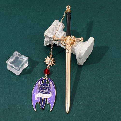 ACOTAR Night Court Sword Bookmark, Winged Dragon Page Marker Gift for Women - style: Truth-Teller