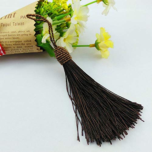 20pcs 6 Inch Silky Tassels with Chinese Knot for DIY Crafts(Dark Coffee) - color: Dark Chocolate
