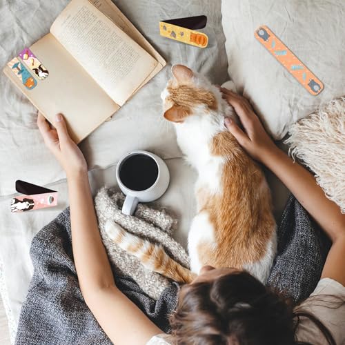 50 Pcs Magnetic Bookmarks for Kids, Cat and Dog Bookmarks - color: Cat and Dog Style