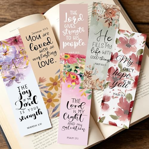Bible Bookmarks, Christian Vintage Floral Book Marks for Women - style: Christian