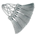 20Pcs 4.3 Inch Silky Mini Craft Tassels for Earrings, Souvenir(Dark Grey) - color: Dark Grey