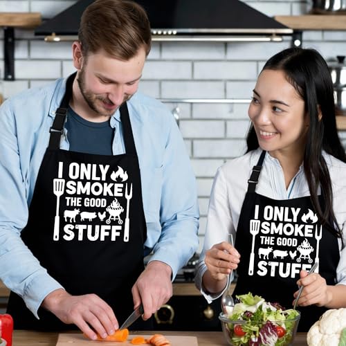 Funny Aprons for Men，Women - color: I Only Smoke the Good Stuff