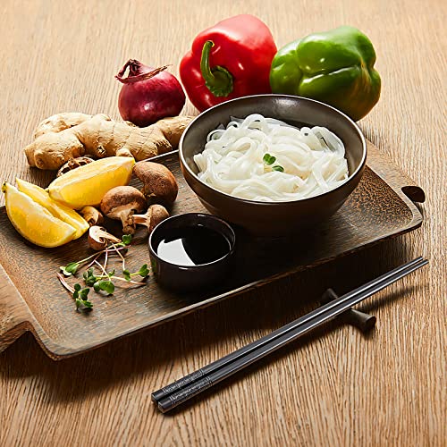 Fiberglass Chopsticks Set, Black, 9.5 Inch - color: Black