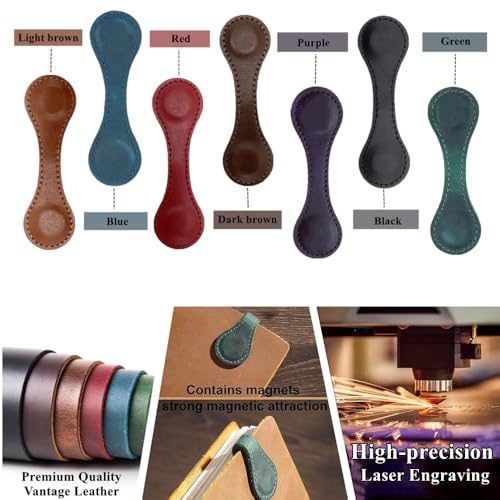 Personalized Magnetic Leather Bookmark, 26 Letters Bookmark Customized Initial Bookmarks Multi Functional Bookmark Cute Bookmark Meaningful Gift for Wonmen Teachers, Book Lovers (S, Red) - color: Red, size: S