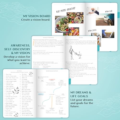 Legend Planner Undated, Weekly & Daily Goal Journal, A5 Turquoise - color: Turquoise Gold (Undated), size: A5 (5.5'' x 8.3'')