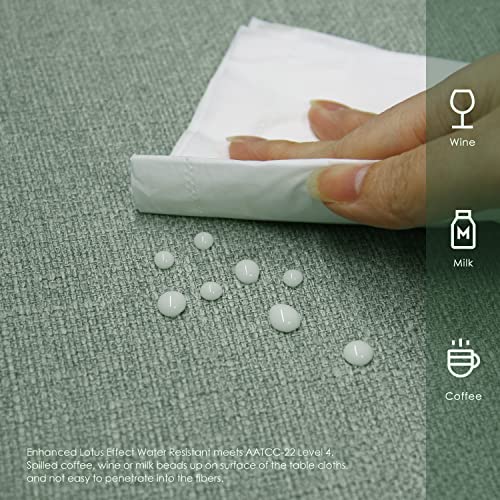 BALCONY & FALCON Rectangle Table Cloth Waterproof Celadon Green 63"x47" - color: Celadon Green, size: 63" x 47" (Rectangular)
