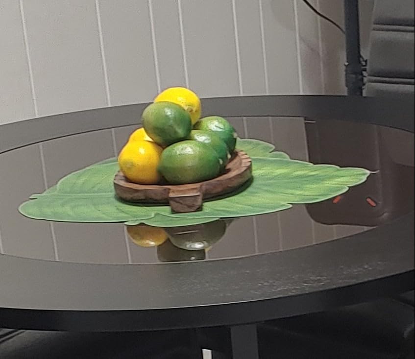 Decorative Tray Wooden Leaf Design Serving Tray Platter Breakfast Table Natural Finish Tray Kitchen Décor 12 X 8 x 1