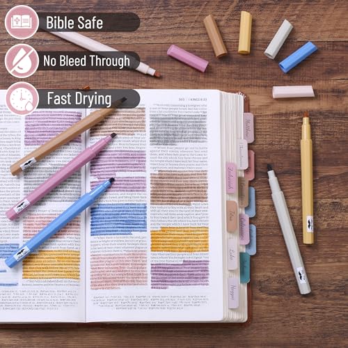 Mr. Pen- Aesthetic Highlighters No Bleed, 6 Pack, Chisel Tip - color: Retro Tones, size: 6 Pack