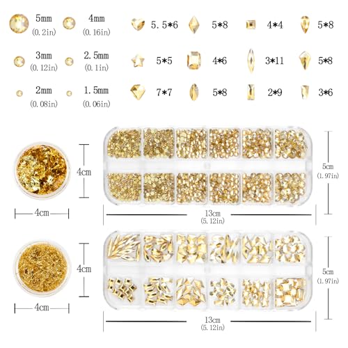 Champagne Stytle Nail Art Rhinestones Charms AB Crystals for Women - color: Colorful-08