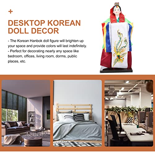 ULTECHNOVO Korean Traditional Doll Figurine Korean Handicraft Doll for Home D Cor Collectible Asian 11.41 X 4.92 X 4.92 in 1 piece