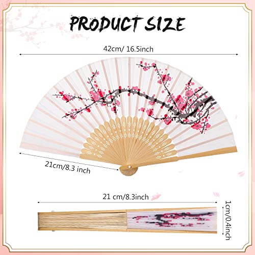 Unittype 24 Pcs Floral Folding Hand Fans for Women, Handheld Fans, Lovely - style: Lovely Style