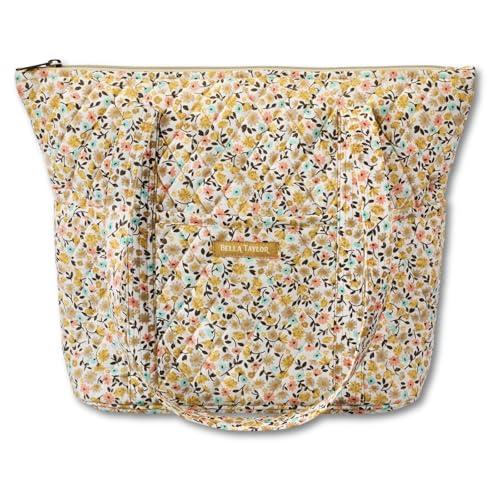 Bella Taylor Stride Tote, Quilted Shoulder Bag for Women - color: Prairie Meadow