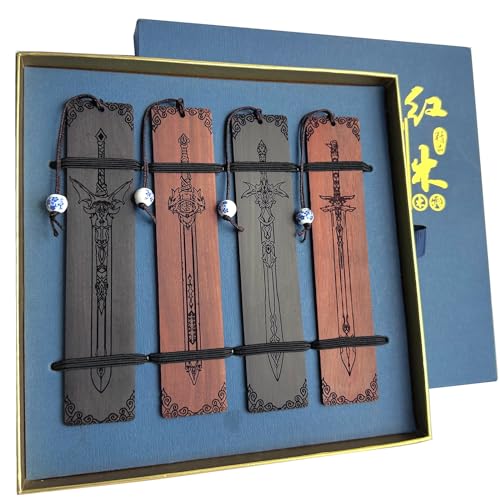 ZQZYMXQ 4Pcs Sword Bookmark, Cool Bookmarks for Men, Gifts for Book Lovers Men (Sword Set) - style: Sword Set