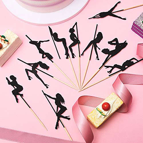 60 Piece Cupcake Topper Picks Dancing Silhouette Toothpick