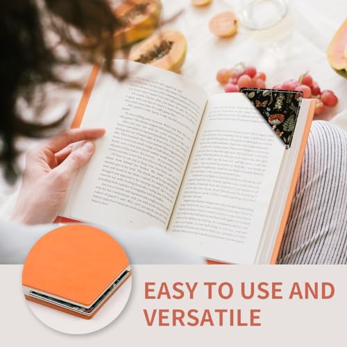 Cute Leather Bookmarks, Fun Triangle Making Corner Bookmark, Book Accessories for Reading Book Lovers, Unbreakable Page Markers for Women Men Cute Boho Mushroom - color: Cute Boho Mushroom
