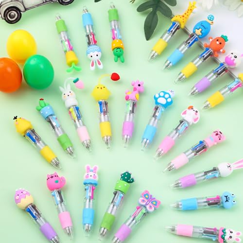24PCS Easter Fun Pens Cute Bunny Egg Multicolor Gifts Pens Basket Stuffers - style: Easter-24pcs