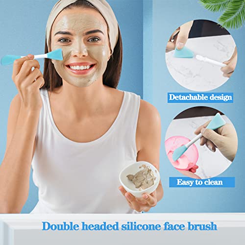 6pcs Silicone Face Brush Set, 2PCS Silicone Face Applicator Brush, 2PCS Exfoliating Lip Brush and Silicone Face Cleaning Brushes Pad,Blackhead Face Exfoliator Skin Care Tool for Women Men - style: style 3