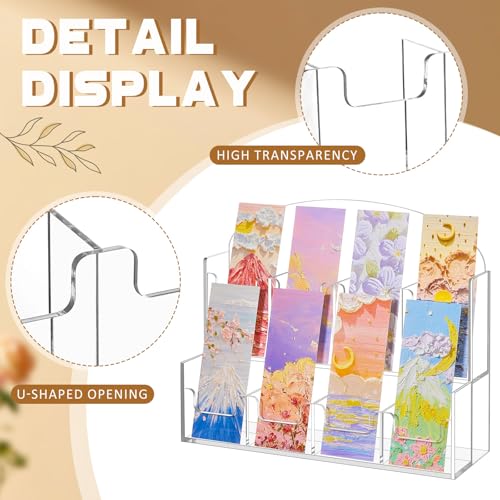Yuntau 8 Pockets Acrylic Bookmark Display Stand, Integrated 2.2" Holder - size: 8 Pockets