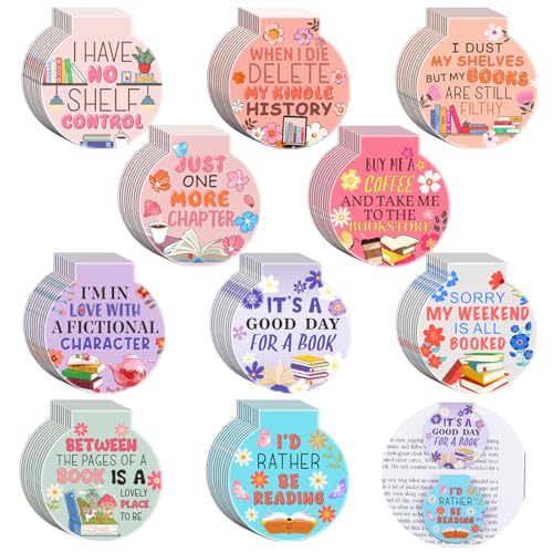 AmazingSpark 50 Pcs Magnetic Bookmarks for Reading, Flower - style: Flower