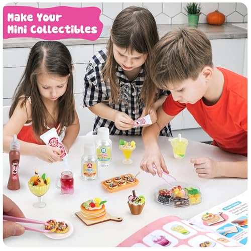 12 Making Miniature Food Toys Set, DIY, Resin Play, Mini Pretend Play Food