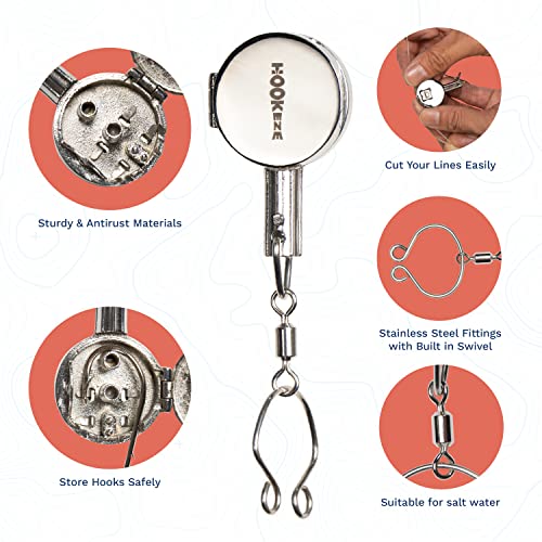 HOOK-EZE Fishing Knot Tying Tool | Protect from Fish Hooks | Tie Fishing Knots Easily | Cool Gadgets for Fishermen | Ice Fly Fishing | Fishing Accessories for Beginner Anglers | Nail Knot Tool - color: Metal, style: Nail Knot