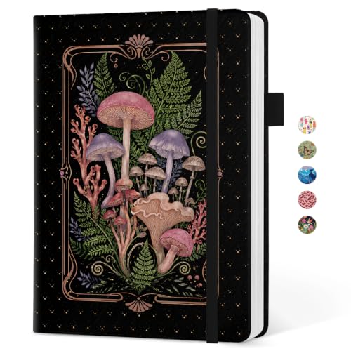 Taja Aesthetic Lined Journal for Women, Pretty Notebooks for Work & Study - color: C-Mystic Fungi