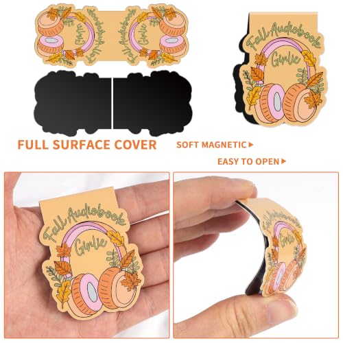 Fall Magnetic Bookmarks for Women, Funny Autumn Magnet Book Mark - color: Funny Autumn