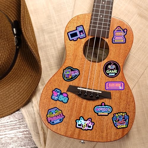 Neon Gamepad Stickers, 50 Pcs Cool Neon Game Sticker Packs for Kids Classroom Rewards, Waterproof Vinyl Stickers for Water Bottles Laptop Scrapbooking Skateboard Journaling Luggage (Gamepad) - color: Gamepad