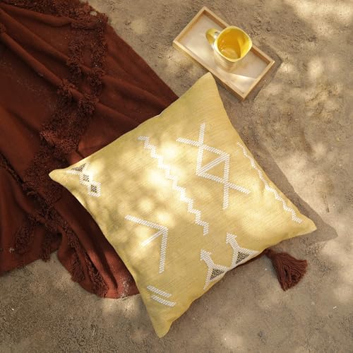 Trade Star 100% Cotton Designer Tribal Cushion Cover Sabra Kilim Pillow Cover Beautiful Handcrafted Farmhouse Cushion Case Fall Decor Pillow Cover Designer Spring Sofa Pillow Case for Home - color: Pattern -17