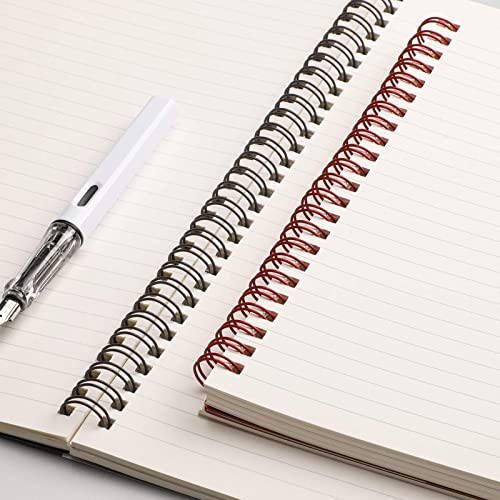 EMSHOI Lined Spiral Journal Notebook, 4 Pack, 640 Pages, A5 (5.7" x 8.2") - color: Brown Red Green Blue, style: A5-Ruled