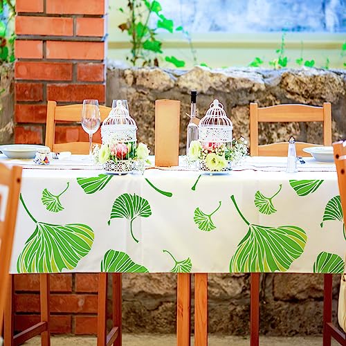 FINGERINSPIRE 5Pcs Ginkgo Biloba Painting Stencil 3.9/5.9/7.87/9.8/11.8inch Reusable Leaf Pattern Drawing Template Plastic Square Hollow Out Stencil DIY Craft for Wall Wood Furniture