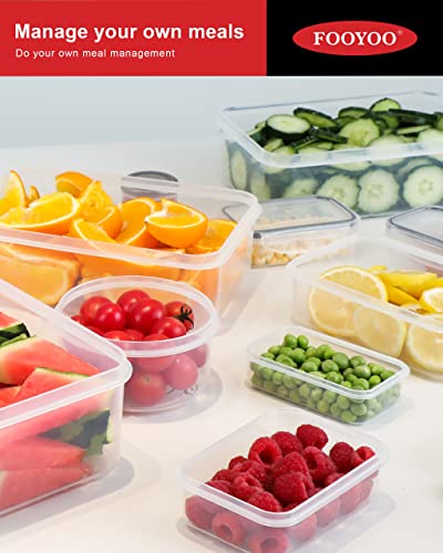 FOOYOO 56 Pcs Large Food Storage Containers Set with Lids (28 Containers + 28 Lids), Airtight Plastic Storage Containers for Pantry & Kitchen Organization, BPA-Free, Leak-Proof - color: Transparent - 56 Pcs
